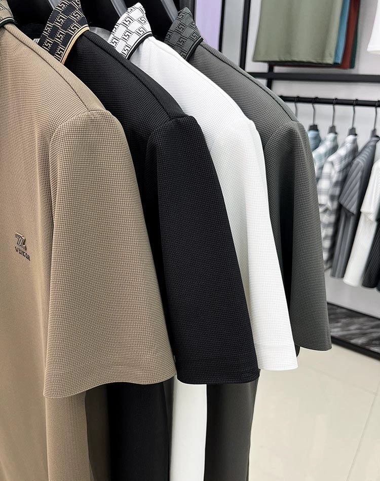 Vintage Dynamic Wave Polo T-Shirt: Effortless Motion in Every Thread