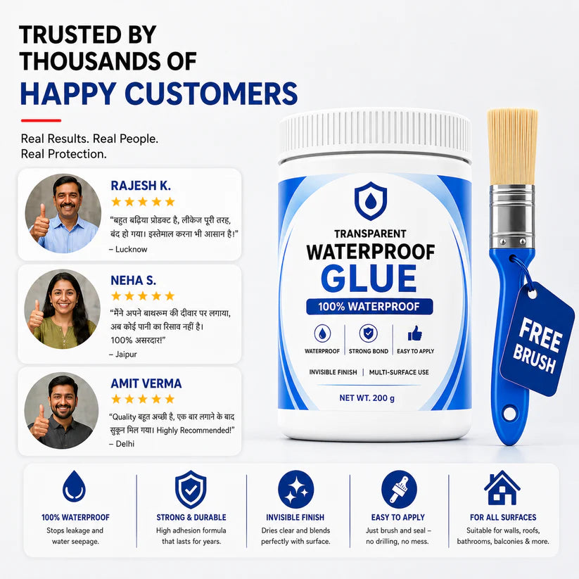 Transparent Waterproof Glue + Free Brush 🔥