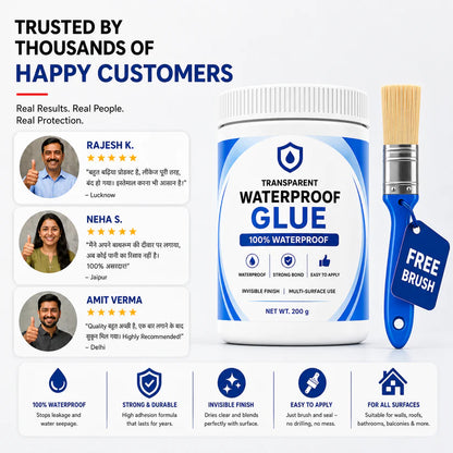 Transparent Waterproof Glue + Free Brush 🔥