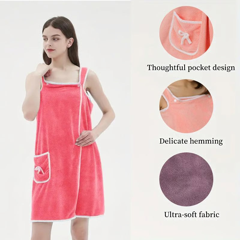Women's Wearable Shower Towel