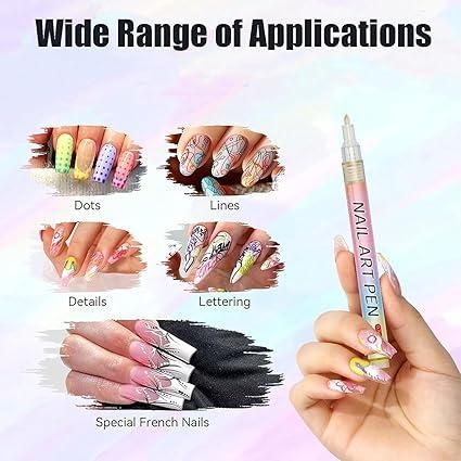 12 Colors Nail Art Pen Marker Set for Creative Designs 💅🎨