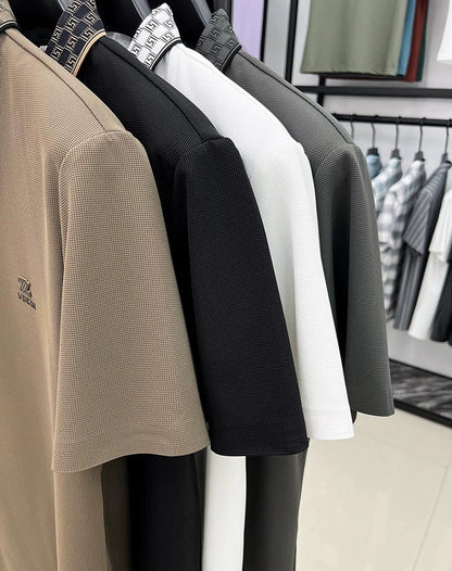 Vintage Dynamic Wave Polo T-Shirt: Effortless Motion in Every Thread