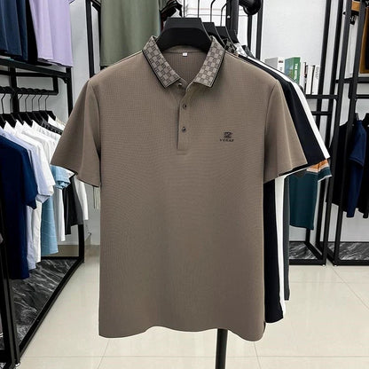 Vintage Dynamic Wave Polo T-Shirt: Effortless Motion in Every Thread