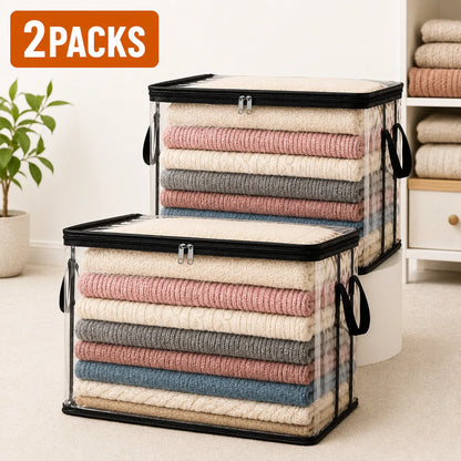 📦Large Heavy-Duty Thick Plastic Clear Storage Bag for Clothes, Moving & Storage