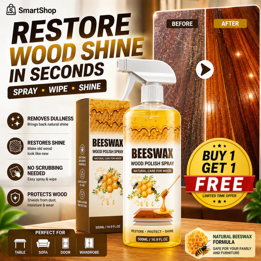 Beeswax Wood Polish Spray | Restore Shine , Protect Furniture