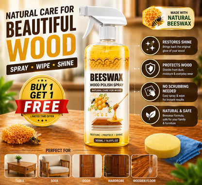 Beeswax Wood Polish Spray | Restore Shine , Protect Furniture