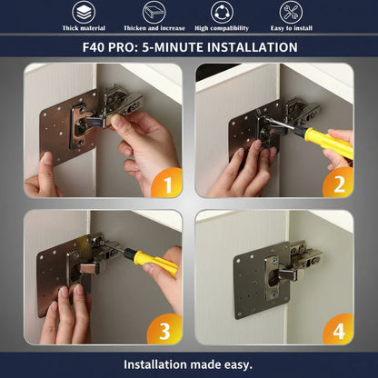 Stainless Steel Door Hinge Reinforcement Strap (Pack Of 2)