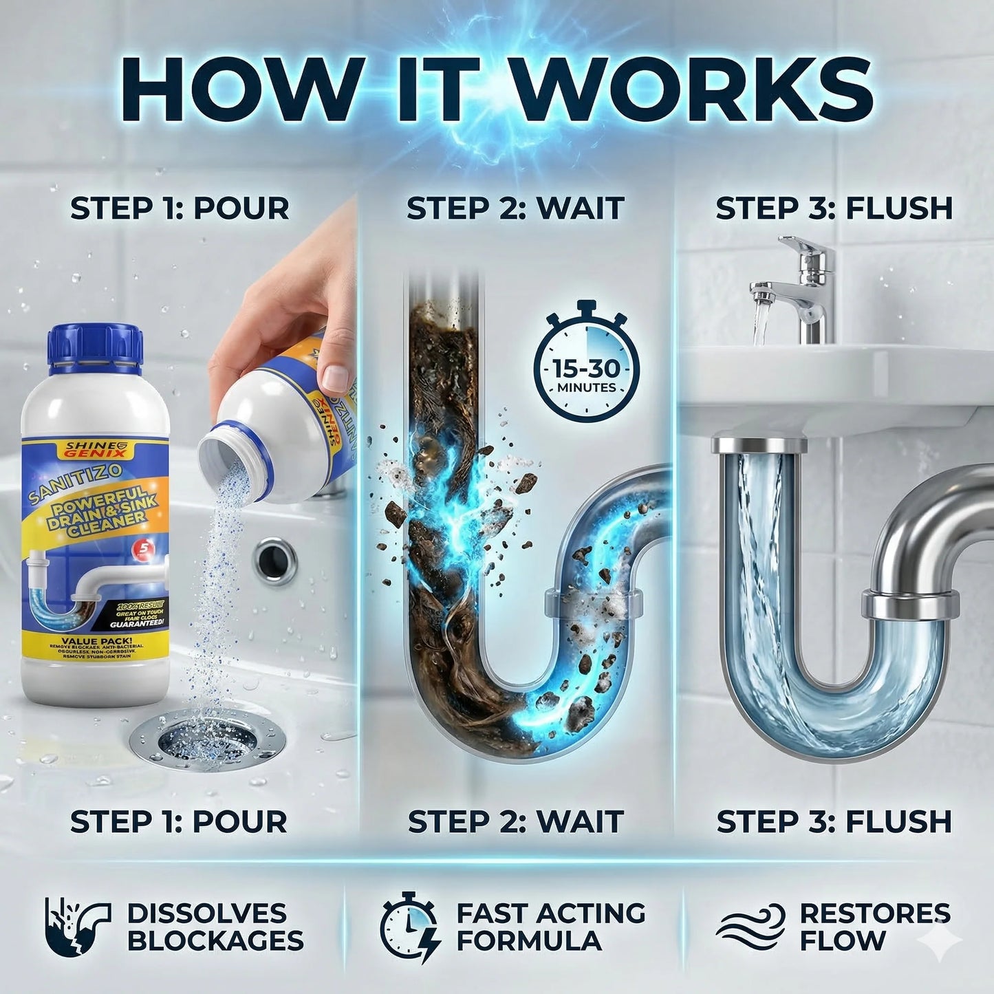 🌸 💦 Sanitizo™ - Powerful Drain Cleaner⚡️