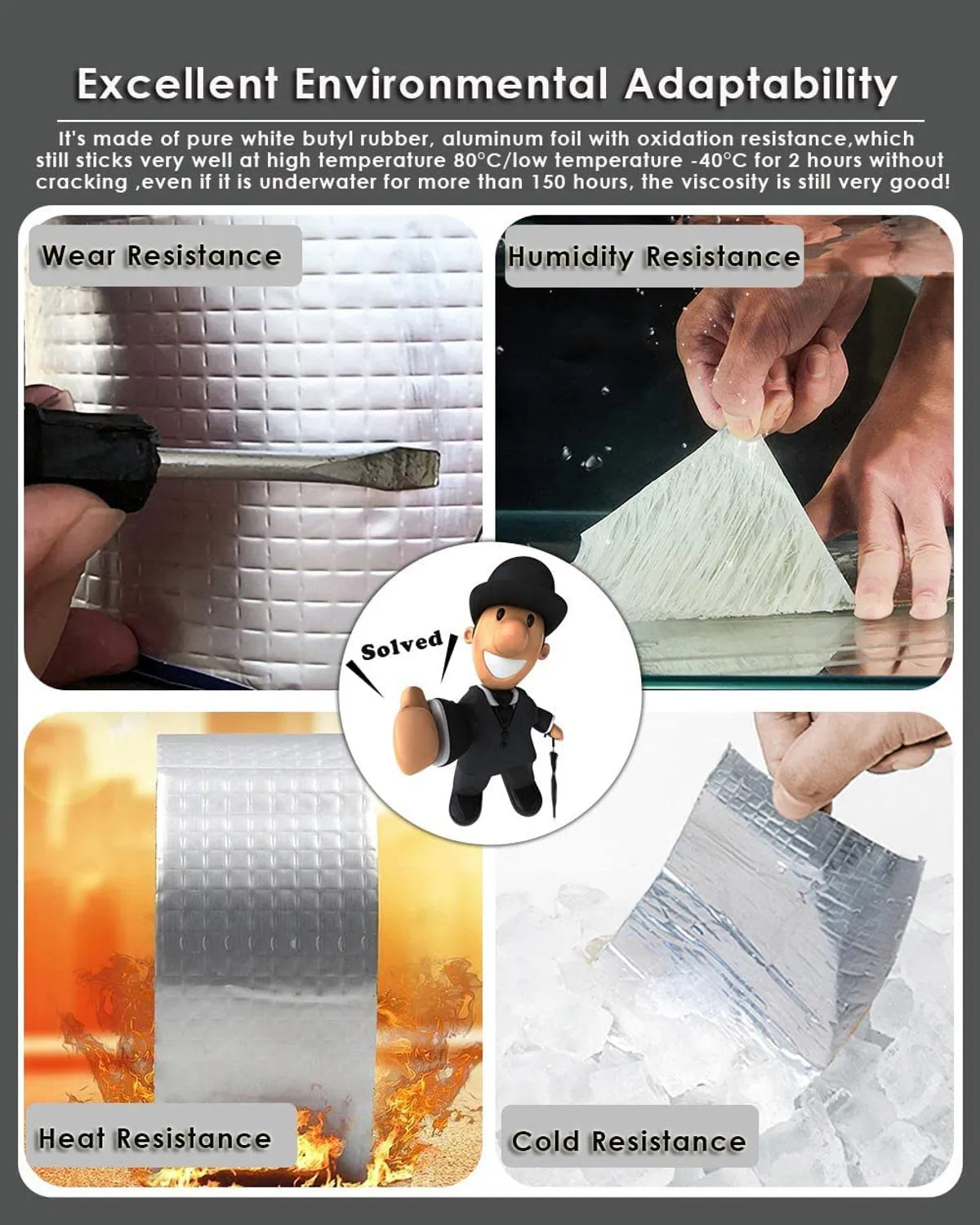 Aluminium Foil Tape Waterproof Adhesive Tape