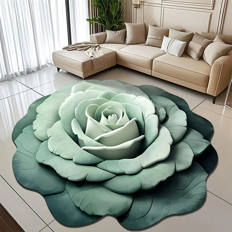 🌺Limited Time Half Price - Floral Plush and Diatomaceous Earth Floor Mat