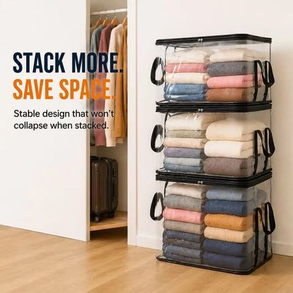 📦Large Heavy-Duty Thick Plastic Clear Storage Bag for Clothes, Moving & Storage