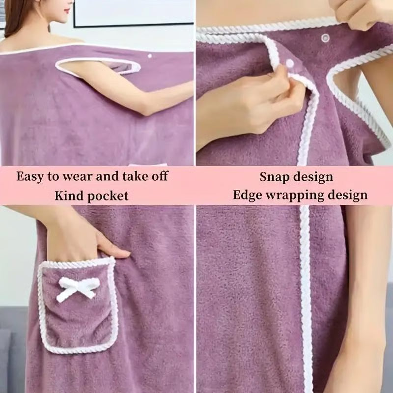 Women's Wearable Shower Towel