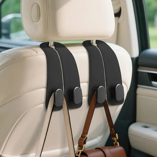 Premium Leather Car Seat Hook Organizer – Elite Edition