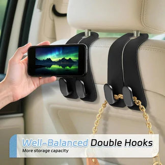 Premium Leather Car Seat Hook Organizer – Elite Edition