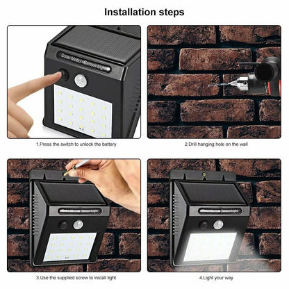 LED Solar Motion Sensor Light
