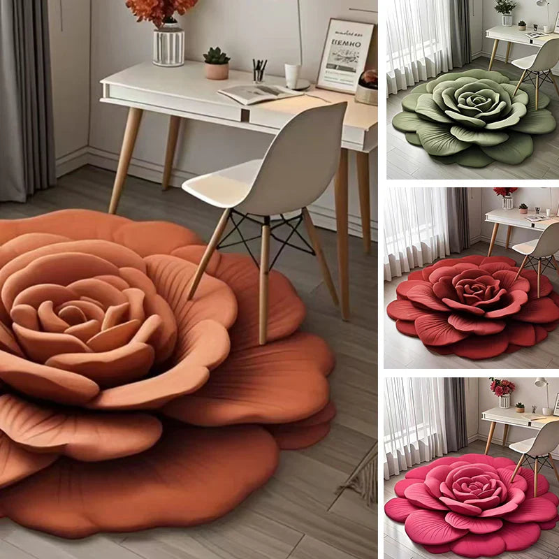 🌺Limited Time Half Price - Floral Plush and Diatomaceous Earth Floor Mat