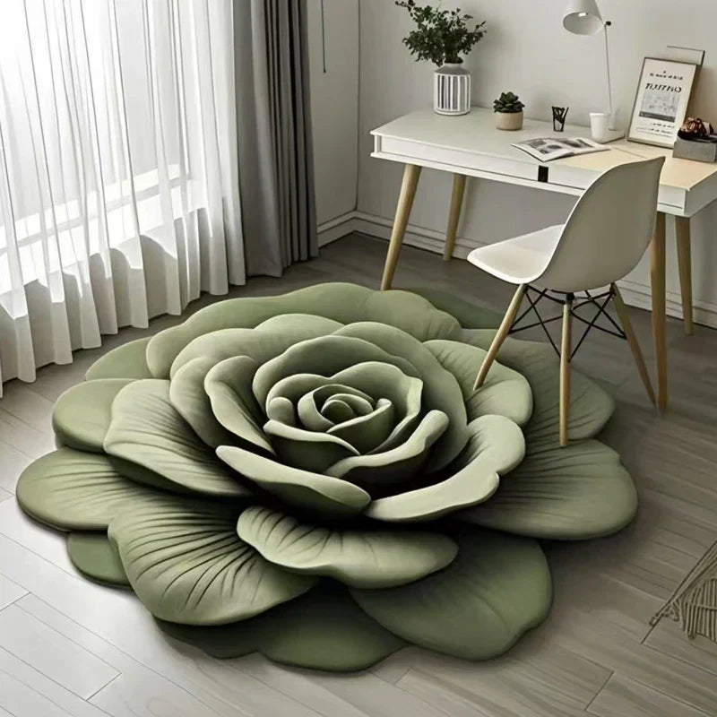 🌺Limited Time Half Price - Floral Plush and Diatomaceous Earth Floor Mat