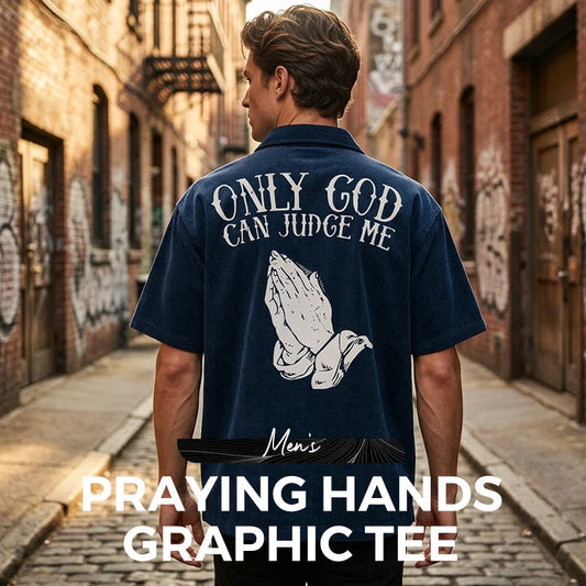 🎁2026 New Arrivals 59% OFF💥Men's Praying Hands Graphic Tee – Cotton, Casual, Symbolic, Versatile