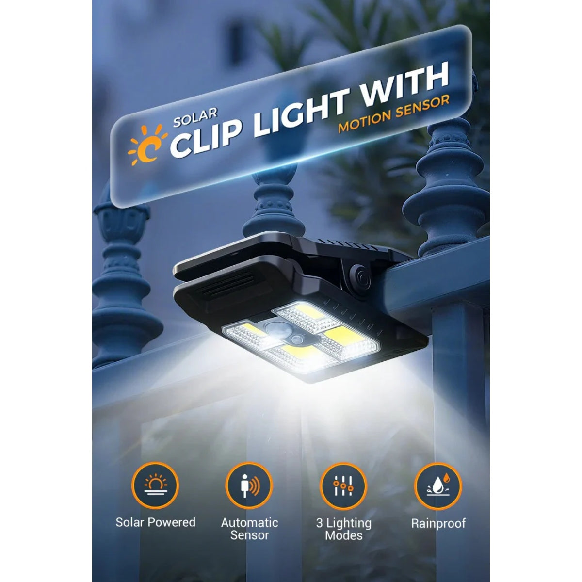 ☀️Solar Clip Light With Motion Sensor🏡